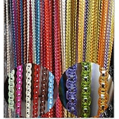 economico Tende macrame e stringa-Tende A Stringhe Sparkle Tenda Della Porta Fly Tenda Bastone Della Tenda, Tende Pannello Divisorio Porta Finestra Zanzariera Per La Decorazione Della Parete Della Porta E Della Finestra,100*200cm