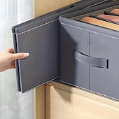 cheap Clothes Drawer Organizers-Foldable Clothes Storage Box, Thickened Compartment Organizer for Pants and Shirts - PP Board, 17.32 x 11.81 x 7.87 inches