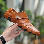 preiswerte Sneaker für Herren-Herren-Loafer aus Kunstleder zum Hineinschlüpfen mit rutschfester Sohle, handgenähte Mokassins für Spaziergänge im Freien, Reisen und den Alltag