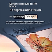 お買い得  車用サンシェード＆サンバイザー-カーサンシェードフロントウィンドシールドアンブレラ、 retractable折りたたみUV保護日焼け止め、UPF 50+、遮光率99.8%による断熱