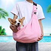 abordables Básicos de viaje para perros-Mochila plegable para perros, bolsa transpirable para mascotas, bolsa para mascotas, bandolera