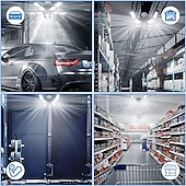 levne LED žárovky bodové-led garážová světla žárovka 6/8/10 panelů 200w 20000lm 6500k led osvětlení obchodu s deformovatelnými panely světlo v suterénu garáže stropní světla