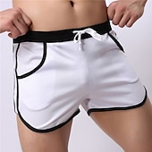 cheap Mens Active Shorts-Men&#039;s Athletic Shorts Running Shorts Gym Shorts Drawstring Elastic Waist Color Block Breathable Quick Dry Outdoor Fitness Gym Sports Casual / Sporty Black White Micro-elastic