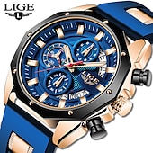 cheap Quartz Watches-LIGE Mens Watch Quartz Watches for Men Steel Band Men&#039;s Analog Quartz Multifunctional Sports Wristwatch Men Date Business Casual Waterproof Quartz Watch