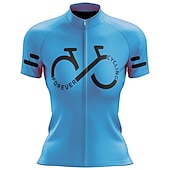 Χαμηλού Κόστους Γυναικείες φανέλες-Γυναικεία Φανέλα ποδηλασίας Γραφική Αστείος Κοντομάνικο Ποδήλατο Αθλητική μπλούζα Μπολύζες με 3 πίσω τσέπες Ποδηλασία Βουνού Ποδηλασία Δρόμου