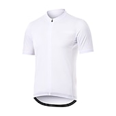 halpa Miesten pelipaidat-Arsuxeo Miesten Pyöräily jersey Lyhythihainen Pyörä Villapusero Topit 3 takataskulla Maastopyöräily Maantiepyöräily triatlon Hengittävä Heijastinraidat Kosteutta siirtävä Mukava Musta Valkoinen
