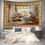 tanie zabytkowe gobeliny-Styl wiktoriański malarstwo wiszące gobelin wall art duży gobelin dekoracja ścienna zdjęcie tło koc kurtyna strona główna sypialnia salon dekoracja