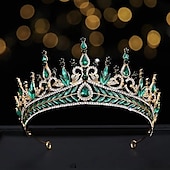 voordelige Accessoires voor haarstyling-luxe barokke kristallen bruids tiara&#039;s strass kroon bruids diadeem bruiloft haaraccessoires voor damesmode-sieraden