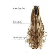 economico Code-Gancio Code Classico / sintetico / Facile da indossare Capelli sintetici Pezzo di capelli Estensione capelli Ondulato / Onda naturale 22 pollici Festa / Serata / Da tutti i giorni / Da mare
