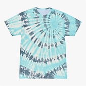 billige Retro grafikk-Disk Tie Dye T-skjorte Animé 3D Graphic Til Par Herre Dame Voksne Maskerade 3D-utskrift Fritid / hverdag