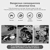 abordables Accesorios para motos y ATV-Sistema de alarma de monitoreo de temperatura de neumáticos de presión de neumáticos de motor tpms de motocicleta con 2 sensores externos