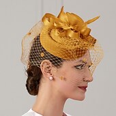 preiswerte Faszinator-Federn Netz Pillbox Fascinator Hüte Kopfbedeckungen mit Federkappe Blume 1 Stück Hochzeit Pferderennen Damen Tag Kopfschmuck um Eindruck zu hinterlassen Renntag Kleid