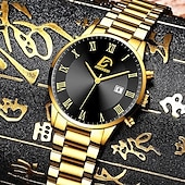cheap Quartz Watches-Fashion Mens Watches Luxury Calendar Date Quartz Clock Big Dial Men Business Stainless Steel Mesh Belt Watch Relojes Masculino