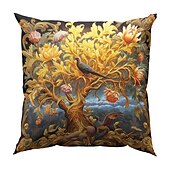 baratos Estilo Vintage-4.0 pçs Poliéster Cobertura de Almofada, Imprimir Art Deco Vintage Lazer Quadrada Tradicional Clássico