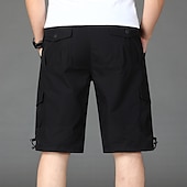 baratos Clássico-Homens Bermuda Cargo Calção Shorts de verão Shorts de Trilha Com Cordão Cintura elástica Bolso multi Tecido Conforto Macio Comprimento do joelho Ao ar livre Diário Para Noite Moda Casual Exército