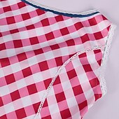 billige Dirndl-Oktoberfest Dirndl Trachtenkleader Oktoberfest / øl bayerske bayerske Wiesn Tradisjonell stil Enger Dame Tradisjonell stil klut Topp Kjole Forkle