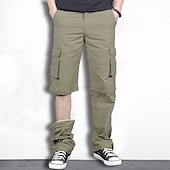 cheap Men&#039;s Active Pants-Men&#039;s Convertible Zip Off Pants Hiking Pants Trousers Tactical Cargo Pants Summer Outdoor Waterproof Breathable Quick Dry Lightweight Bottoms Grey khaki Fishing Climbing Running M L XL XXL 3XL