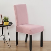 cheap Dining Chair Cover-Dining Chair Cover Burgundy Farmhouse Stretch Chair Seat Slipcover Spandex Washable Cover Kitchen Protector for Dining Room Wedding Ceremony Durable
