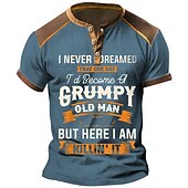 Men's Graphic Letter Henley Shirt Short Sleeve 3D Print Fashion Designer Comfortable Outdoor Daily Summer Black Blue Henley Henley T-Shirt4