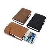 cheap Card Holders &amp; Cases-RFID Pop Up Credit Card Holder Wallet Men Business Card Case Slim Minimalist Trifold Credit Card Wallet for Women Card Holder Up