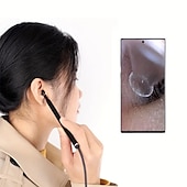 cheap Household Appliances-Three-In-One Ear Spoon Endoscope With Adjustable LED Light And 78.74inch Cable, Convenient Ear Picking Cleaning Kit, Support Type-C, Android