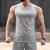 abordables Camisetas sin mangas de gimnasio-Hombre Camiseta sin mangas Top Camisetas Interiores Camisa sin mangas Sin Mangas Cuello Barco Verano Plano Moda Deportes Músculo Exterior Noche Gimnasia Blanco Rosa Azul Real Camiseta superior para