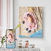 ieftine Imprimate Oameni-Pânză personalizată de artă de perete, tipărituri și poster personalizate de portrete de familie - poster personalizat de familie 30x40cm/12''x16'' cadou personalizat de Valentine făcut la comandă