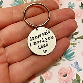 halpa Riipukset ja koristeet-henkilökohtainen lahja pariskunnille - ruostumattomasta teräksestä laserkaiverrettu ajoturvallinen avaimenperä - täydellinen ystävänpäivään!