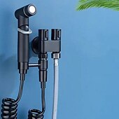 お買い得  ビデ用蛇口-バスルームハンドヘルドシャワービデシャッタフスプレーウォールマウント、トイレハンドヘルドビデシャワースプレー壁掛けおむつ入浴ペット女性衛生クリーニング