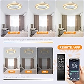 cheap Ceiling Fan Lights-LED Ceiling Fans with lights Dimmable with Remote Contral 20&quot; Flush Mount Ceiling Lamp Acrylic Lampshade Chandelier Bedroom Living Room 110-240V