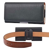 cheap Universal Phone Bags-Leather Phone Belt Case 7.2/6.5/6.2/5.2&#039;&#039; Waist Bag Magnetic Vertical Phone Case for iPhone 14 Pro Max 13 12 11 Pouch Cover Belt Clip