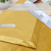 preiswerte Blackout -Vorhang-Verdunkelungsvorhang, Samt, Bauernhaus-Optik, Ösen, IKEA-Serie, Vorhangpaneele für Wohnzimmer, Schlafzimmer, Tür, Küche, Fensterbehandlungen, wärmeisoliert, Raumverdunkelung