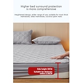 abordables Parures de draps-Protector de matelas imperméable Matelas matelassé Housse de matelas ajustée Protéger le matelas Reine Pleine Roi Housse de matelas protectrice avec bande élastique Épaissi anti-urine