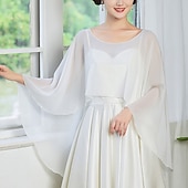economico Scialle del Capo-Cappotto avvolgente donna vintage elegante senza maniche avvolge con colore puro per matrimonio vestito estivo per impressionare