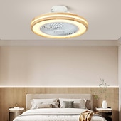 cheap Ceiling Fan Lights-LED Ceiling Fans with lights Dimmable with Remote Contral 20&quot; Flush Mount Ceiling Lamp Acrylic Lampshade Chandelier Bedroom Living Room 110-240V