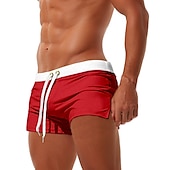 billiga boxersimbyxor för män-Herr Badshorts Lykra Boardshorts Underdelar Snabb tork Stretch Elastisk Snörning Ficka med blixtlås - Simmning Surfing Strand Vattensport Lappverk Höst Vår Sommar