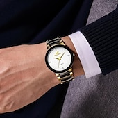 Недорогие Кварцевые часы-Мужские кварцевые часы модного делового стиля минималистичные аналоговые кварцевые часы подарок на День Святого Валентина для мужчин военные спортивные повседневные наручные часы Relogio Masculino