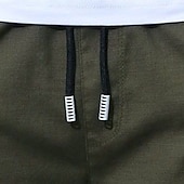preiswerte Unterteile-Leinenhose für Jungen, Hose mit Tasche, einfarbig, atmungsaktiv, Komforthose, Outdoor, cool, täglich, Basic, Armeegrün, Marineblau, Khaki, mittlere Taille