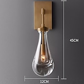 economico Lampade LED da parete-lightinthebox lampada da parete a led in cristallo 17.6 &quot;moderna lampada da parete a led sfondo soggiorno camera da letto comodino 10w alluminio applique da parete per interni illuminazione sconce