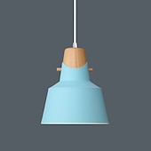 economico Luci Isola cucina-luci a sospensione a led in legno 22/35 cm illuminazione dell&#039;isola della cucina moderna casa colonica foyer ingresso lampade a soffitto appeso globo sopra il tavolo cavo regolabile 1 pz 110-240 v