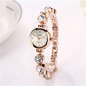 economico Orologi al quarzo-orologio da polso elegante da donna cinturino da donna strass orologio analogico al quarzo orologio da donna con quadrante piccolo in cristallo reloj