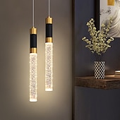preiswerte Pendelleuchte-LED-Pendelleuchte, dimmbar, 34 cm, Kristall, moderne Kücheninsel-Leuchte, verstellbare Pendelleuchte für Kücheninsel, schwarz-goldener LED-Kronleuchter für Esszimmer, Schlafzimmer, Mini-Pendelstrahler