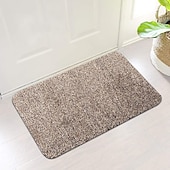 economico Tappeti e zerbini-zerbino magico marrone super assorbe il fango tappetino porta posteriore in gomma antiscivolo per interni esterni a basso profilo lavabile in lavatrice raschietto per scarpe per animali domestici