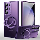 cheap Samsung Cases-Phone Case For Samsung Galaxy S24 S23 Ultra Plus S23 S25 Ultra Magnetic Adsorption With Magsafe with Stand Holder Magnetic Full Body Protective TPU