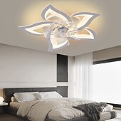 cheap Ceiling Fan Lights-LED Ceiling Fans Dimmable with Remote Contral Flower Design 25.7&quot; 5-Heads Flush Mount Ceiling Lamp Acrylic Lampshade Chandelier Bedroom Living Room
