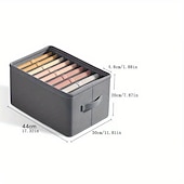 cheap Clothes Drawer Organizers-Foldable Clothes Storage Box, Thickened Compartment Organizer for Pants and Shirts - PP Board, 17.32 x 11.81 x 7.87 inches