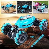 お買い得  rc車-最新の 4WD 1:14 スケールリモートコントロールスタントカー 2.4 グラムワイヤレス rc ドリフトカー LED ライト時計ジェスチャーセンサー回転子供のおもちゃのギフト