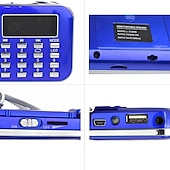 رخيصةأون مشغل MP3-مكبر صوت وسائط راديو رقمي محمول am fm مشغل موسيقى mp3 يدعم بطاقة tf / قرص USB مع شاشة عرض LED ووظيفة مصباح يدوي في حالات الطوارئ