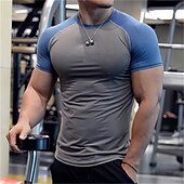 abordables Pantalons de Course &amp; Collants-Homme Vetement Musculation T Shirt Compression Chemise de course Manche Courte Tee-shirt Athlétique Athleisure Respirable Séchage rapide Evacuation de l'humidité Aptitude Exercice Physique