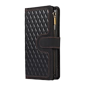 halpa Samsung-kotelot-ylellinen ruudullinen vetoketjullinen lompakko nahkakotelo korttipaikka teline puhelimen kannen kaulanauhalla iphonelle 14 13 12 11 pro xs max xr x 8 7 plus se samsung galaxy s23 s22 s21 s20 ultra s10